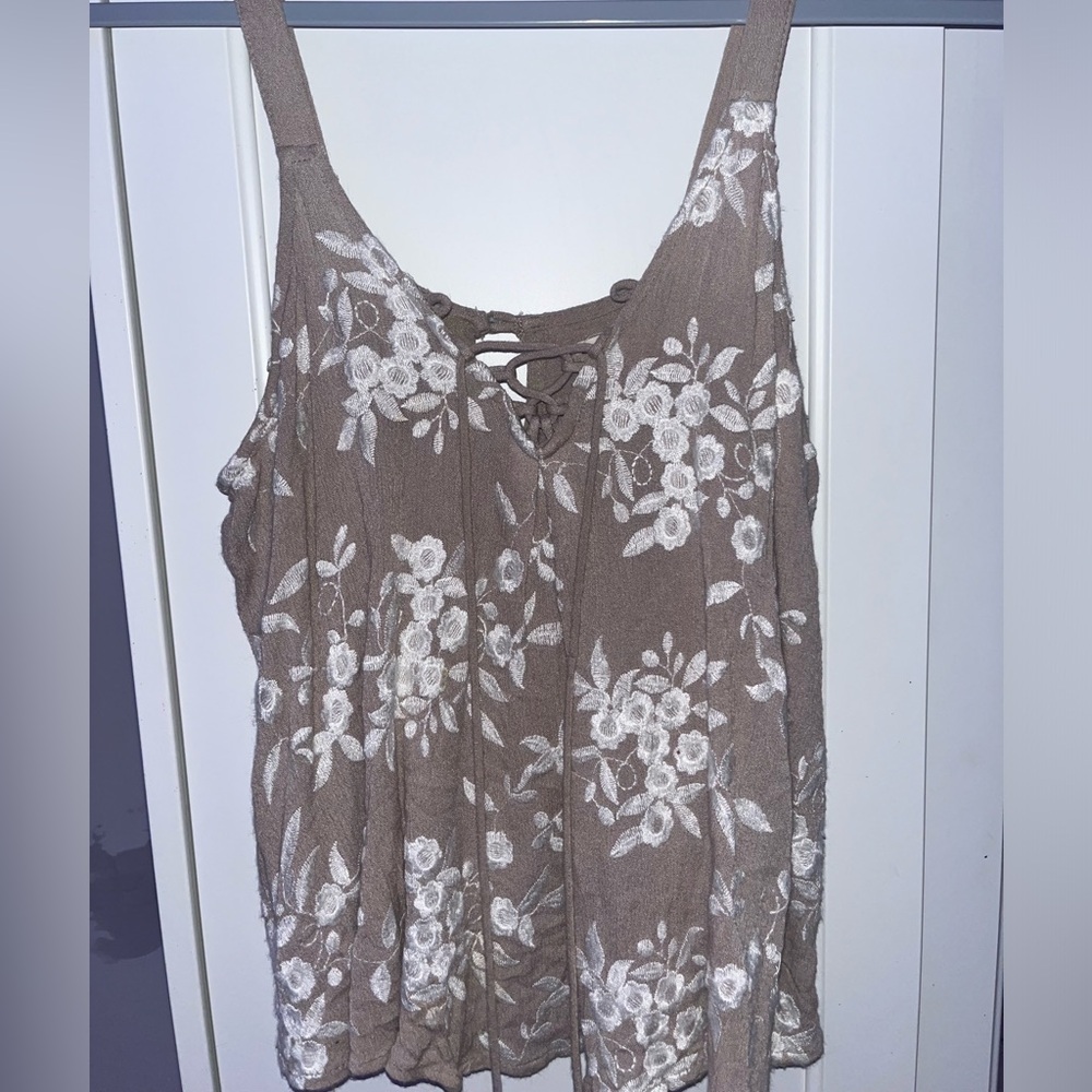 Tan floral Blush Noir boho top